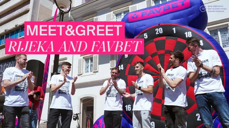 Igrači NK Rijeke razveselili su svoje vjerne fanove na Favbetovom met˛greet eventu u Rijeci