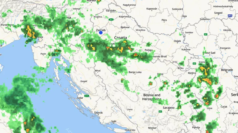 Pljusak pogodio Istru, stigao u Zagreb i Slavoniju: Evo gdje bi moglo biti tuče