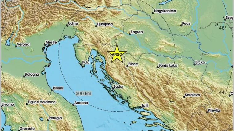 Potres uznemirio građane na području kod Ogulina: 'Kao grmljavina'
