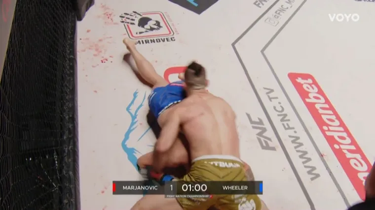 Krv je frcala na sve strane: Srpski borac natjerao suce na prekid nakon prve runde