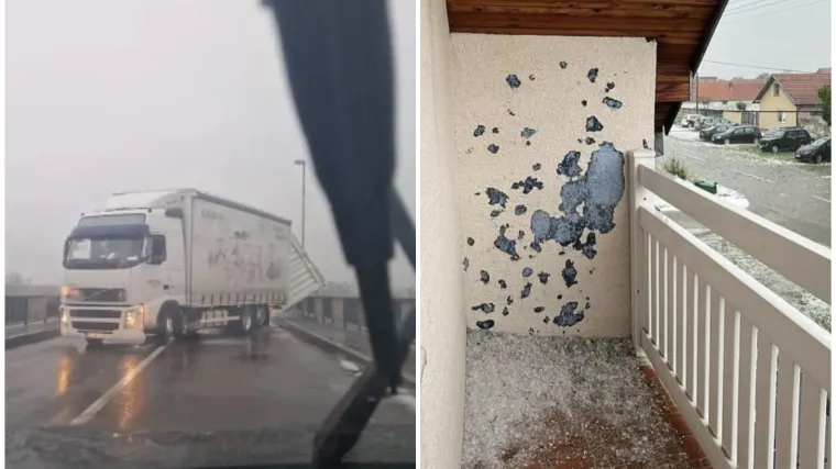 Žestoko nevrijeme pogodilo susjede: Padala tuča veličine lje&scaron;njaka