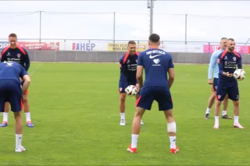 Jutro nakon pobjede Hrvatske nad Makedoncima na treningu nije nedostajalo smijeha