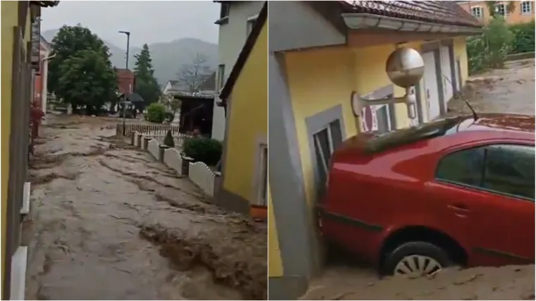 Austrija 'pliva' u vodi: Ljudi zarobljeni u kućama i automobilima, uvjeti opasni po život