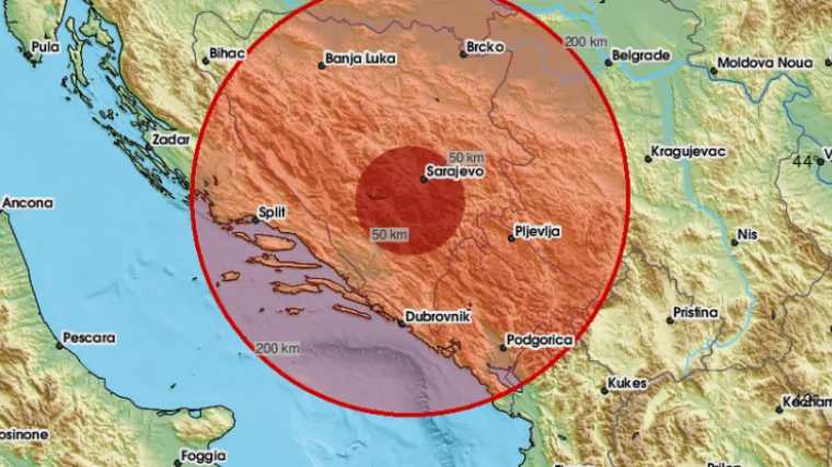 Potres pogodio BiH, osjetio se i u Hrvatskoj: 'Jak udar i propadanje'