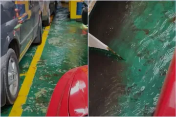 Na trajektu  za Mljet pola garaže pod morem. Objavili video: 'Da nije žalosno, bilo bi komično'