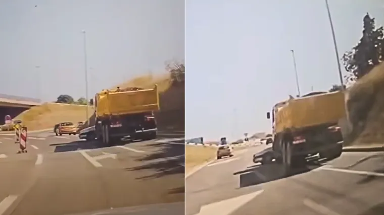 Kamiondžija se u kružnom toku zabio u auto pa ga gurao do izlaza: 'Jo&scaron; nabije gas kad ga je lupio'