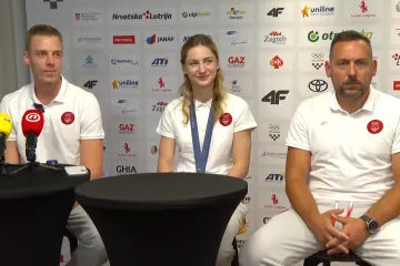 Hrvatska kuća priredila doček za Lenu Stojković, Marka Golubića i trenera Veljka Lauru