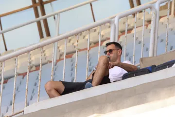 Hajdukovci trenirali na Poljudu, s tribina je sve pratio direktor Kalinić