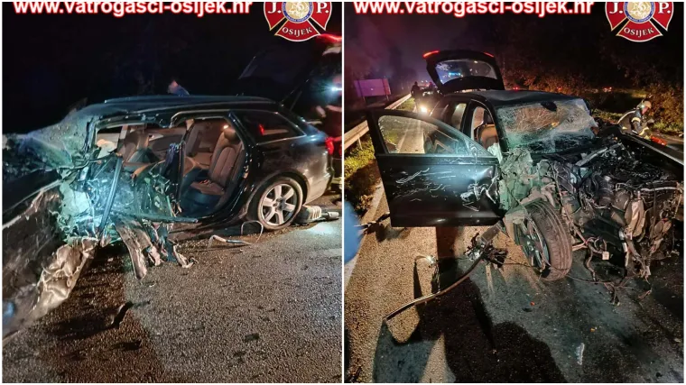 Stravični prizori s mjesta teške nesreće: Poginuo muškarac. Troje prebačeno u bolnicu