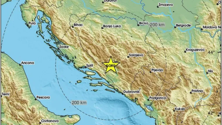 Dva potresa, jedan za drugim prepla&scaron;ili susjede. Osjetili se i u Hrvatskoj: 'Puklo bome. Jaka tutnjava'
