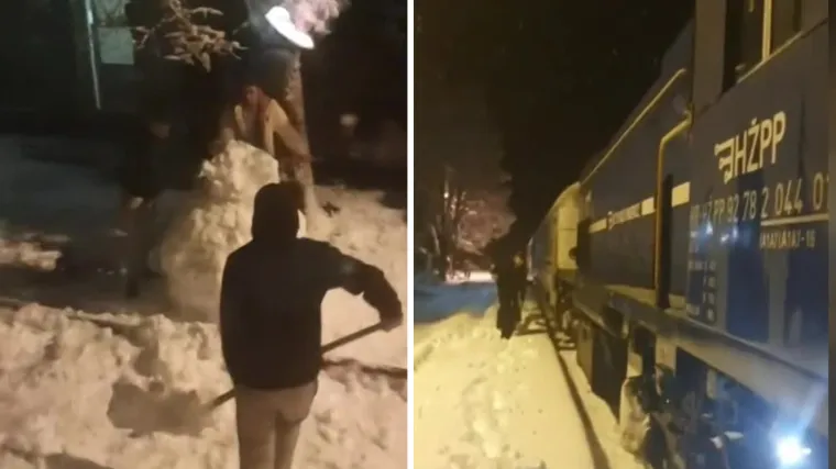 Učenici krenuli vlakom pa satima zapeli u snijegu: 'Naletio je na to, imali smo sreće'