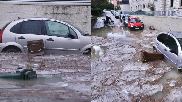 Snažno nevrijeme u kratkom roku potopilo dijelove Splita: Automobili završili u vodi