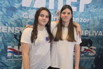 Klara i Erika (PK Jadera) zadovoljne nastupom na Prvenstvu Hrvatske za kadete