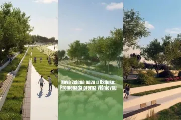 Krenuli radovi na novoj promenadi u Osijeku, a sve će biti znatno zelenije