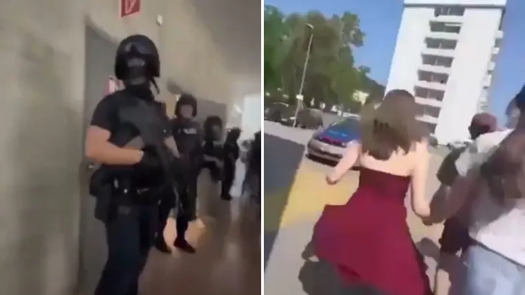 Video užasa: Policajci naoružani do zuba i u pancirkama, učenici bježe iz škole smrti
