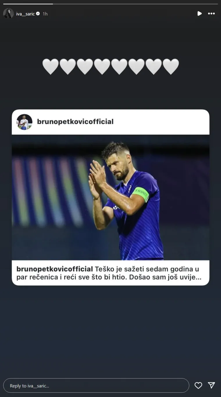 Nakon što je Bruno Petković napustio Dinamo, oglasila se njegova supruga Iva Šarić