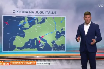 Dorian Ribarić otkriva kakvo nas vrijeme čeka idućih dana: 'Jača utjecaj anticiklone'