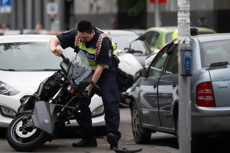 Prometna nesreća u centru Zagreba: Sudarili se motor i automobil