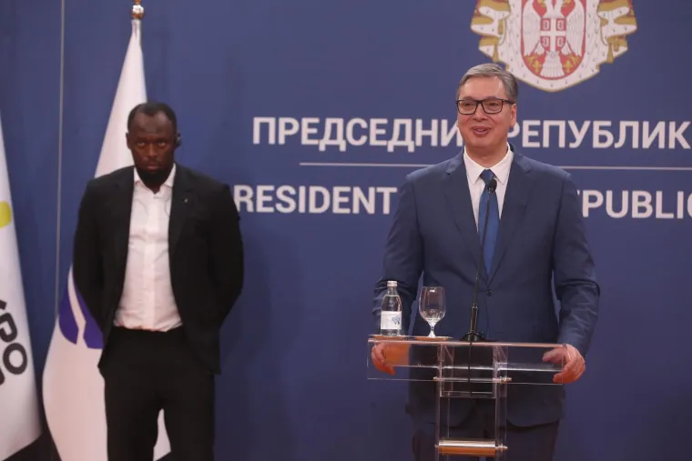 Sastali se Aleksandar Vučić i Usain Bolt, fotografije su hit: 'To majka jednom rodi'