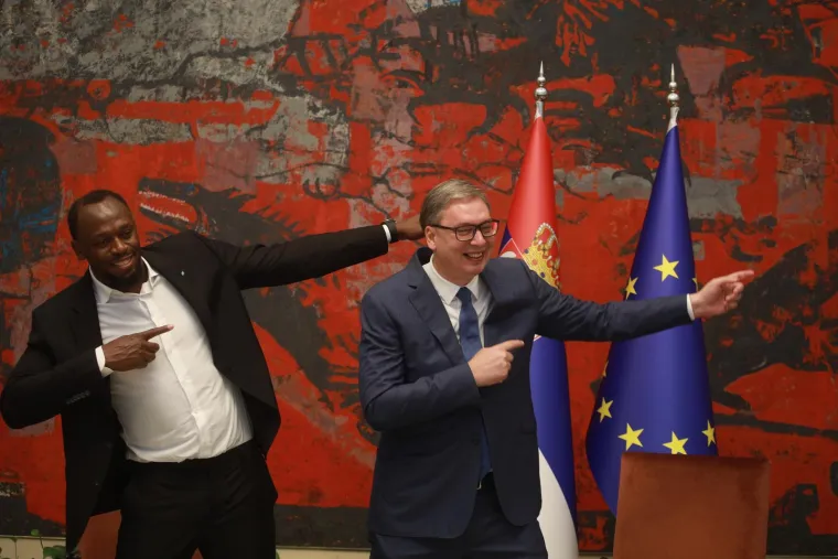 Sastali se Aleksandar Vučić i Usain Bolt, fotografije su hit: 'To majka jednom rodi'