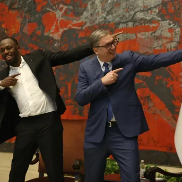 Sastali se Aleksandar Vučić i Usain Bolt, fotografije su hit: 'To majka jednom rodi'