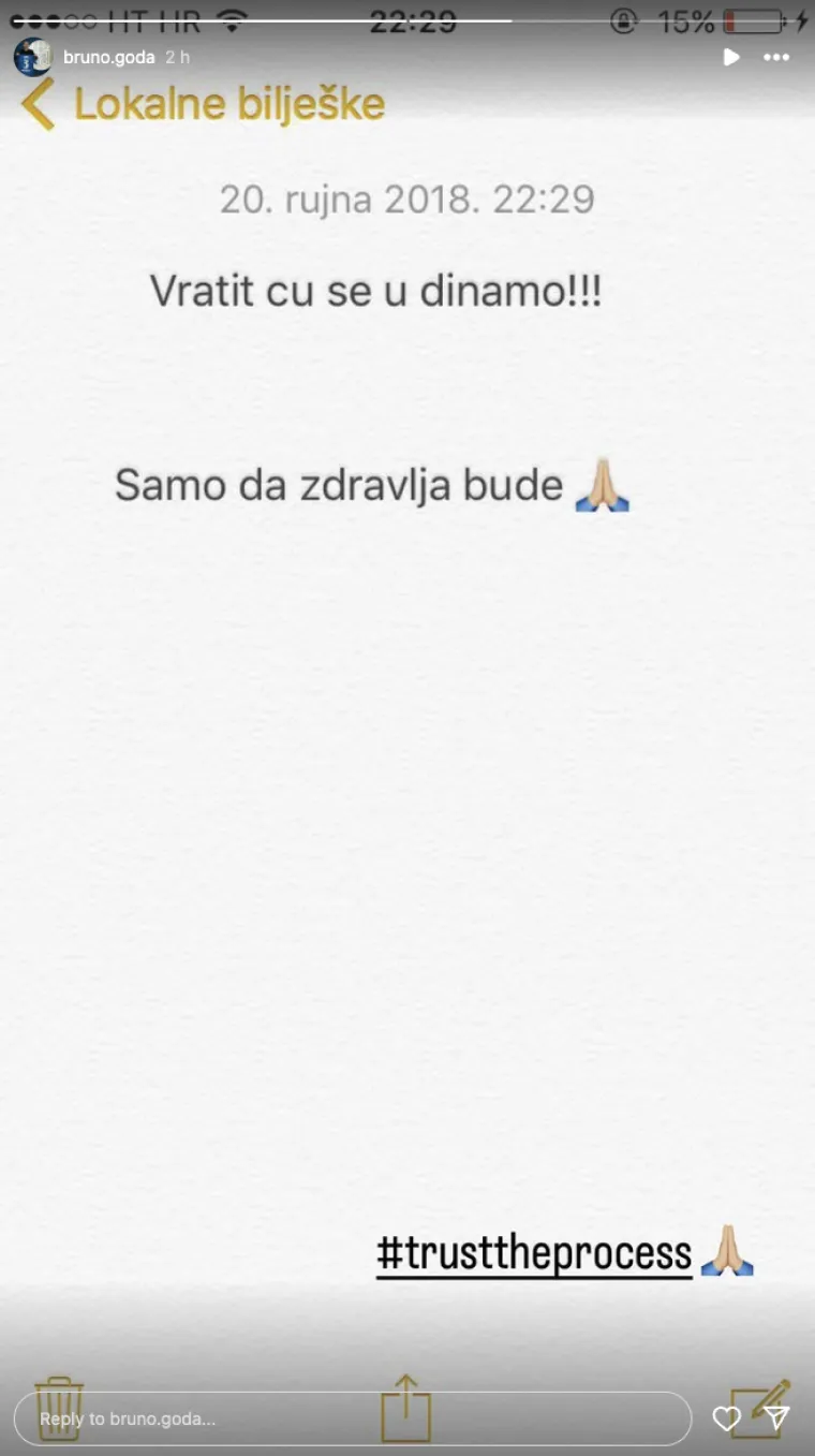 Goda je vjerovao kad nitko nije: Bilješka iz 2018. iznenadila fanove Dinama