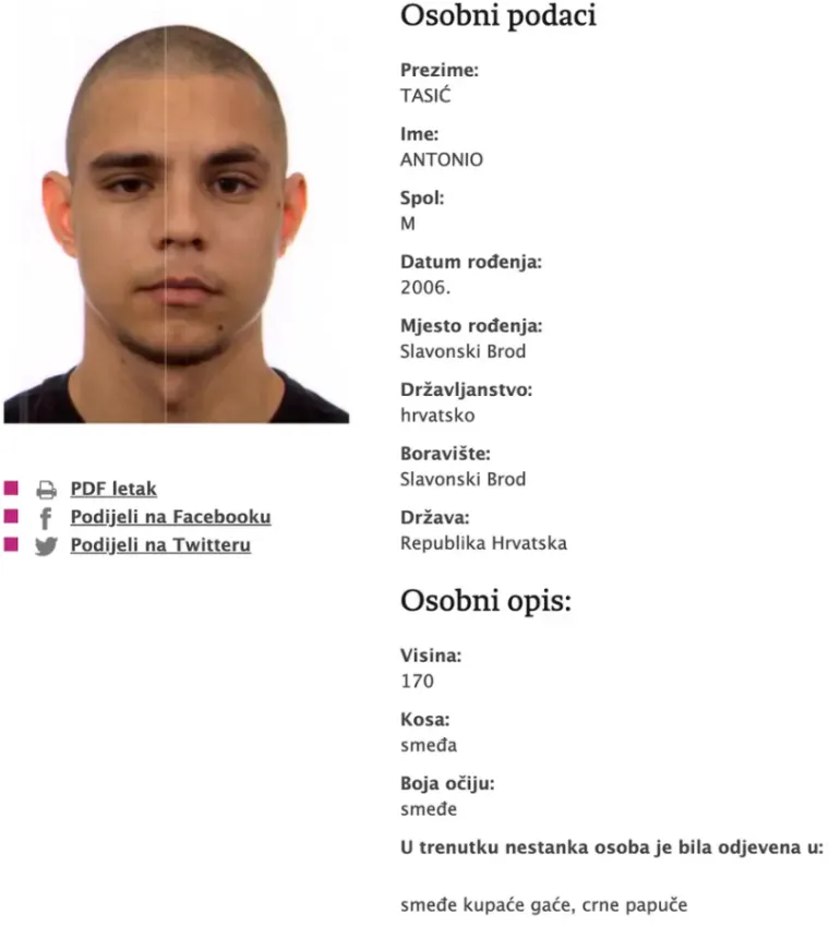 HGSS i ronioci traže Antonija (19) kod Slavonskog Broda: Bio je s prijateljima...