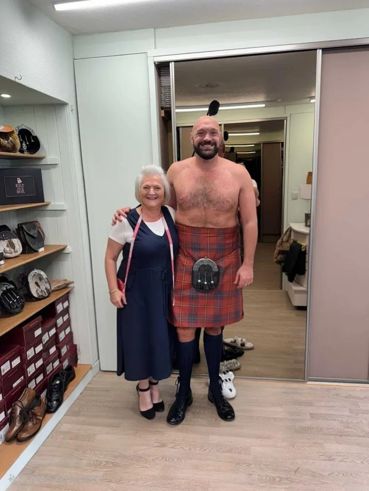 Je li on stvarno 'prolupao'? Tyson Fury prošetao se po gradu samo u kiltu, fanovi ga opsjedali