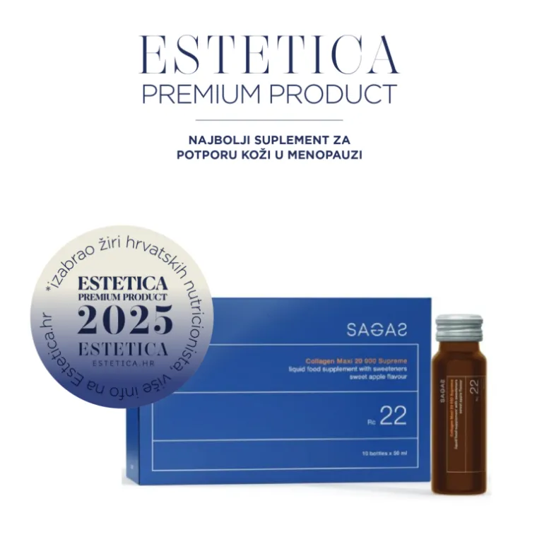 Prema izboru nutricionista i dermatologa SAGAS suplementi najbolji su u dvije kategorije – potpora koži u menopauzi i longevity suplement