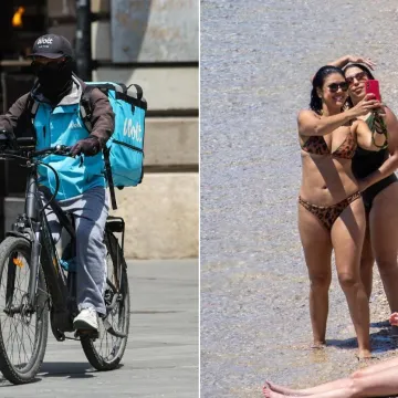 U Zagrebu se vozači dostave 'prže' u zimskim jaknama, a na Jadranu svi u kupaćim kostimima