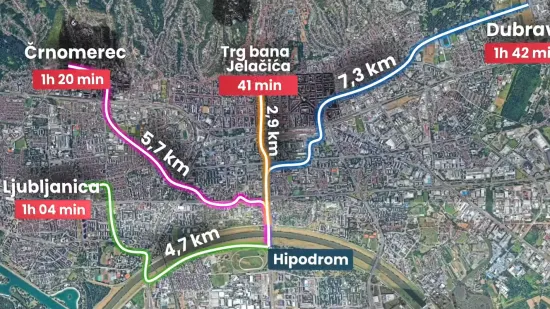 Najbliže rute do Hipodroma: Evo koliko vam iz ovih dijelova grada treba pješice