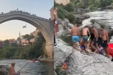 Turist skočio sa Starog mosta, revoltirani Mostarci ga pretukli