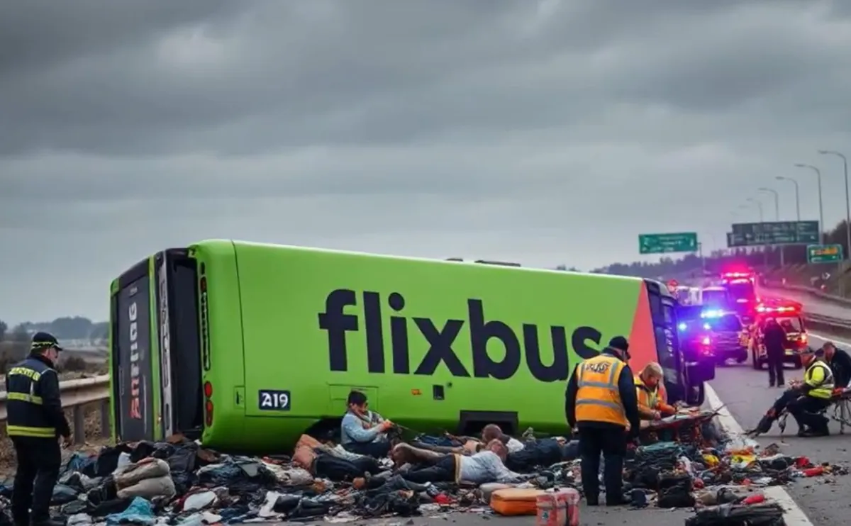 Autobus sletio s autoceste i prevrnuo se: Ozlijeđeno 20 ljudi, putnik satima bio zaglavljen