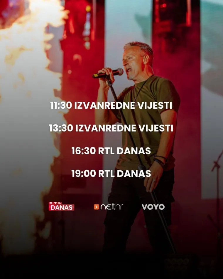 Izvanredne vijesti na RTL-u: Stotine tisuća ljudi slijevaju se prema Hipodromu na Thompsonov koncert