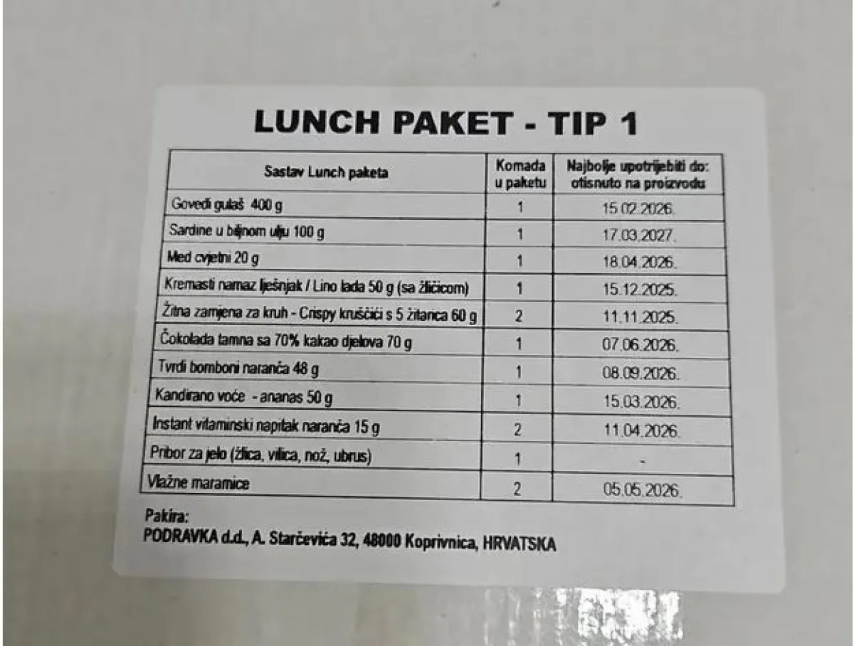 Lunch paket za Thompsona - policajci dobili obrok, ali jedno ih je zbunilo: ‘Što da radim s konzervom gulaša?’