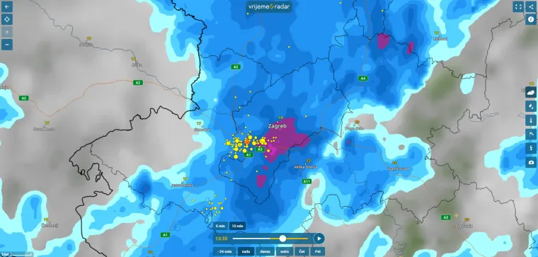 Žestoko nevrijeme pogodilo hrvatsku regiju, padala tuča: 'Najprije se nebo zatamnilo...'