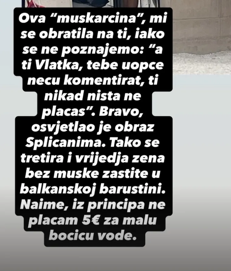 Vlatka Pokos o neugodnom iskustvu u kafiću: 'Bi li se tako obratio muškarcu?'