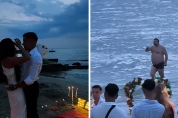 Romantičan trenutak na plaži postao je još bolji kad se u kadru pojavio on: Gol do pasa uljepšao zaruke