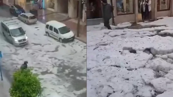 Pogodio ih niz oluja: Gigantske kugle tuče zasule ulice, ceste se pretvorile u rijeke