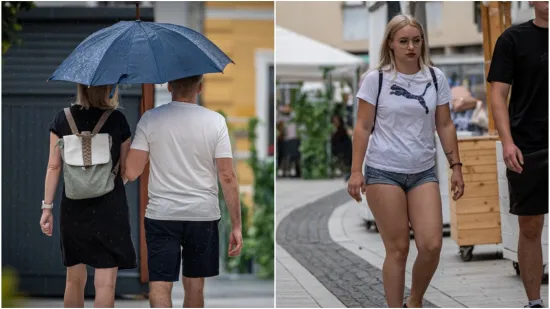 Ni nevrijeme nije zaustavilo ljepoticu: Pokazala duge noge dok drugi bježe pod kišobrane