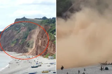 Odron zamalo poklopio kupače na plaži: Skakali su u more da spase živu glavu