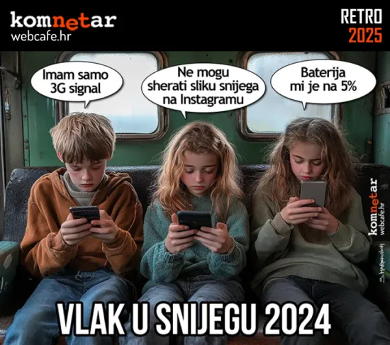 Vlak u snijegu u 2024.