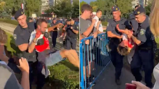Incident u Vukovarskoj! Aktivisti u bijelim majicama s crvenim mrljama htjeli prekinuti mimohod: Imamo snimku