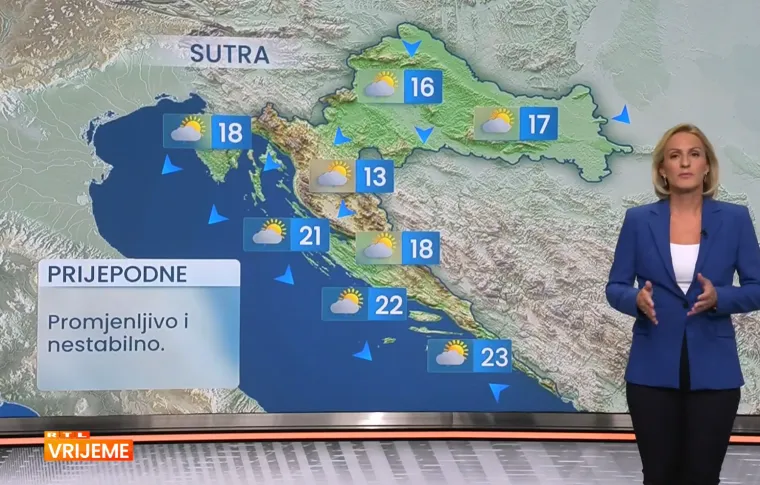 Premještaju se frontalni poremećaji, atmosfera je nestabilna: Evo što nas čeka u nastavku vikenda