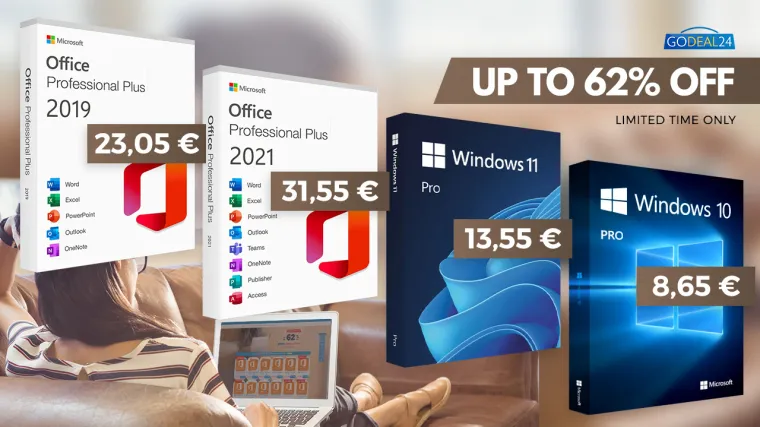 Doživotna Office 2021 Pro licenca za 26,05 € i najnoviji Win 11 Pro za 13,55 €