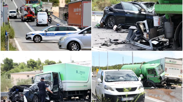 Stravičan lančani sudar u Šibeniku: Poginula jedna osoba, očevid je u tijeku