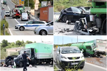 Stravičan lančani sudar u Šibeniku: Poginula jedna osoba, očevid je u tijeku