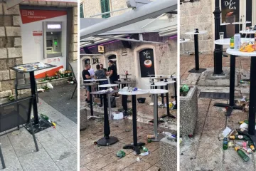 Centar Sinja prekriven smećem: Nakon zagrijavanja pred koncert, posjetitelji iza sebe ostavili nered