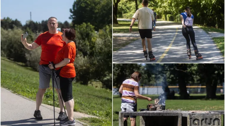 Jarunske plaže pune, a miris roštilja je u zraku: Evo kako Zagrepčani uživaju u slobodnom danu