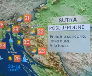 Meteorolog Dorian Ribarić: 'Oslabljeni frontalni poremećaj okrznut će dio Hrvatske'